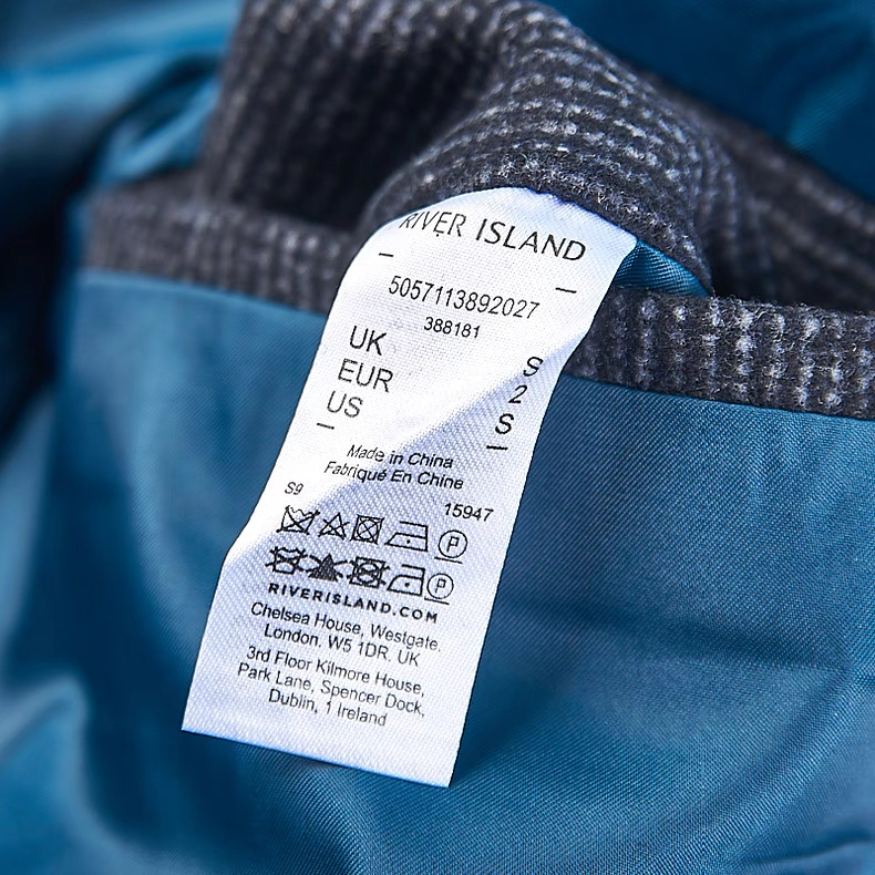 U.Nandu เสื้อโค้ทผู้ชาย เสื้อกันหนาว เนื้อผ้าสักหลาดวูล สีน่ำตาลกากี แบรนด์ RIVER ISLAND สำเนา