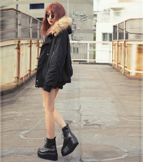 Olive Des Olive เสื้อโค้ท เสื้อกันหนาว ทรงover size แต่งขนเฟอร์ เนื้อนิ่ม นุ่มมากค่ะ แบรนด์ OLIVE DES OLIVE สำเนา เขียว