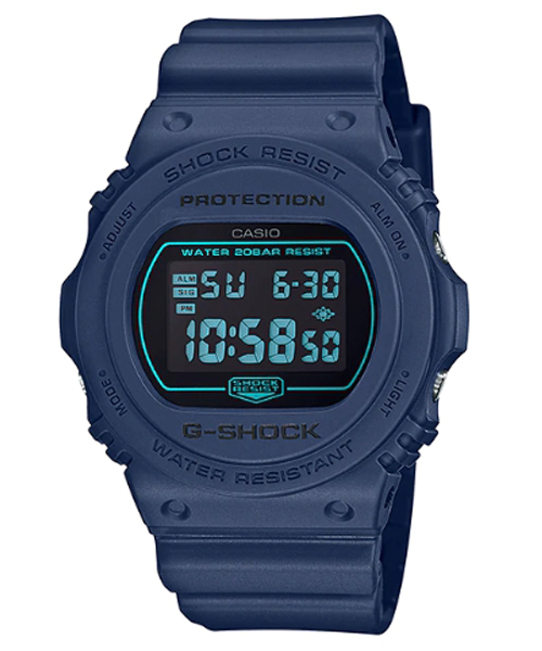 CASIO G-SHOCK นาฬิกาข้อมือ นาฬิกากันน้ำ นาฬิกาของแท้ ประกันศูนย์ CMG 1 ปี รุ่น DW-5700BBM-2D นาฬิกาสีน้ำเงิน