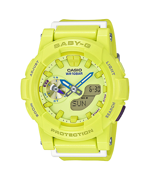 CASIO BABY-G นาฬิกาข้อมือ นาฬิกากันน้ำ นาฬิกาของแท้ ประกันศูนย์ CMG 1 ปี รุ่น BGA-185-9A นาฬิกาสีเหลือง