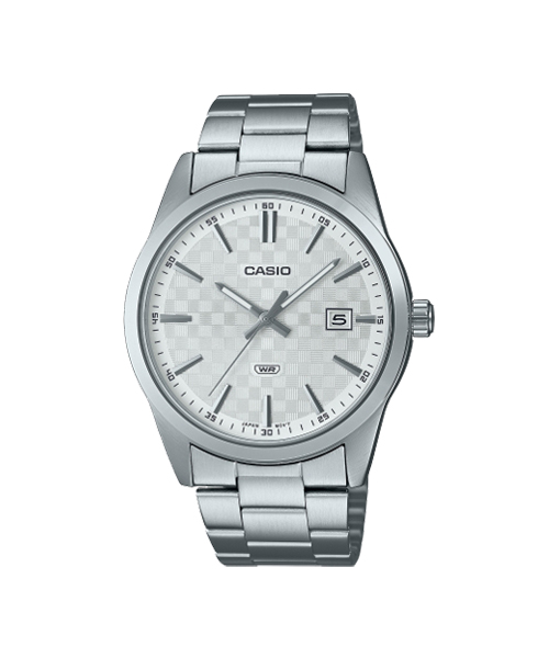 CASIO นาฬิกาคาสิโอ นาฬิกาข้อมือ นาฬิกากันน้ำ นาฬิกาของแท้ ประกันศูนย์ CMG 1 ปี รุ่น MTP-VD03D-7A นาฬิกาสีเงิน