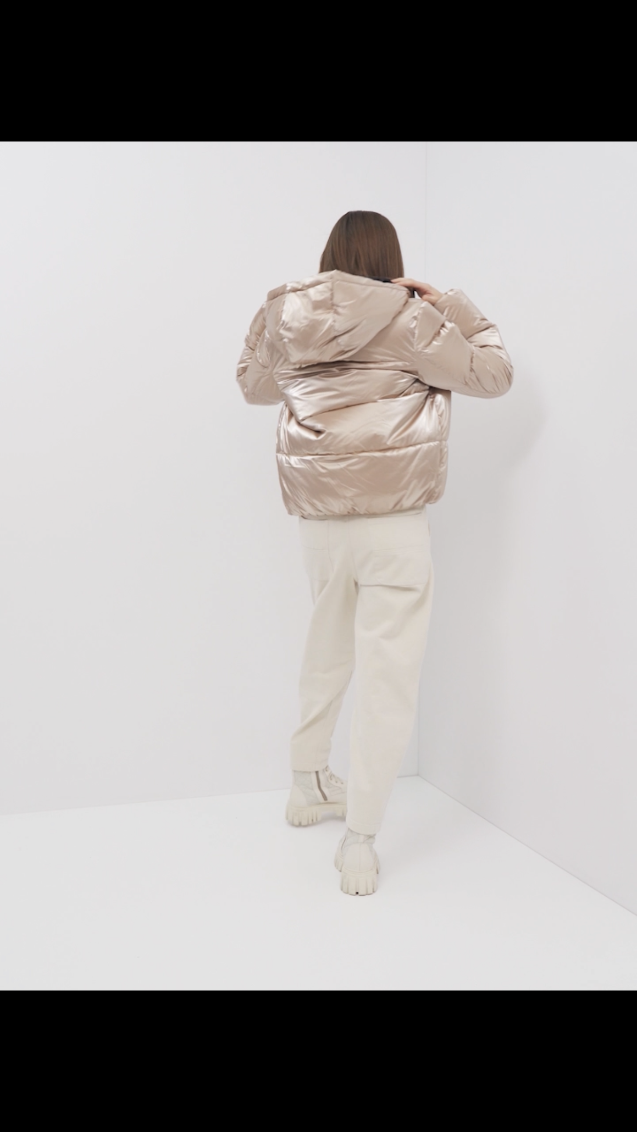 Oodji เสื้อกันหนาว เสื้อฮู้ด บุนวมอุ่น สีแชมเปญ แบรนด์ Oodji Ultra (padded puffer coAt