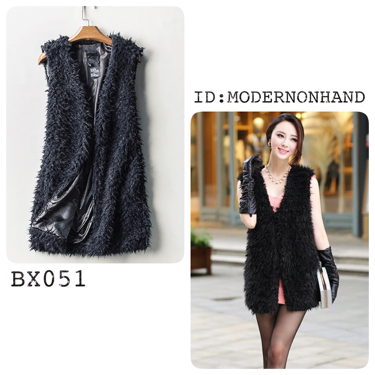 เสื้อกั๊ก แต่งขน กั๊กขน สีดำ แบรนด์เนม ME JANE NEW YORK งานสวย มากคะ size S/M ดำ