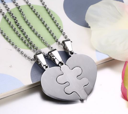 สร้อยคอคู่รัก สร้อยคอ ผู้หญิง ผู้ชาย สร้อยคอ stainless steel สำหรับ เพื่อนรัก Best Friend Forever แบ่งเป็น 3 เส้น ของขวัญ ให้เพื่อน 853558