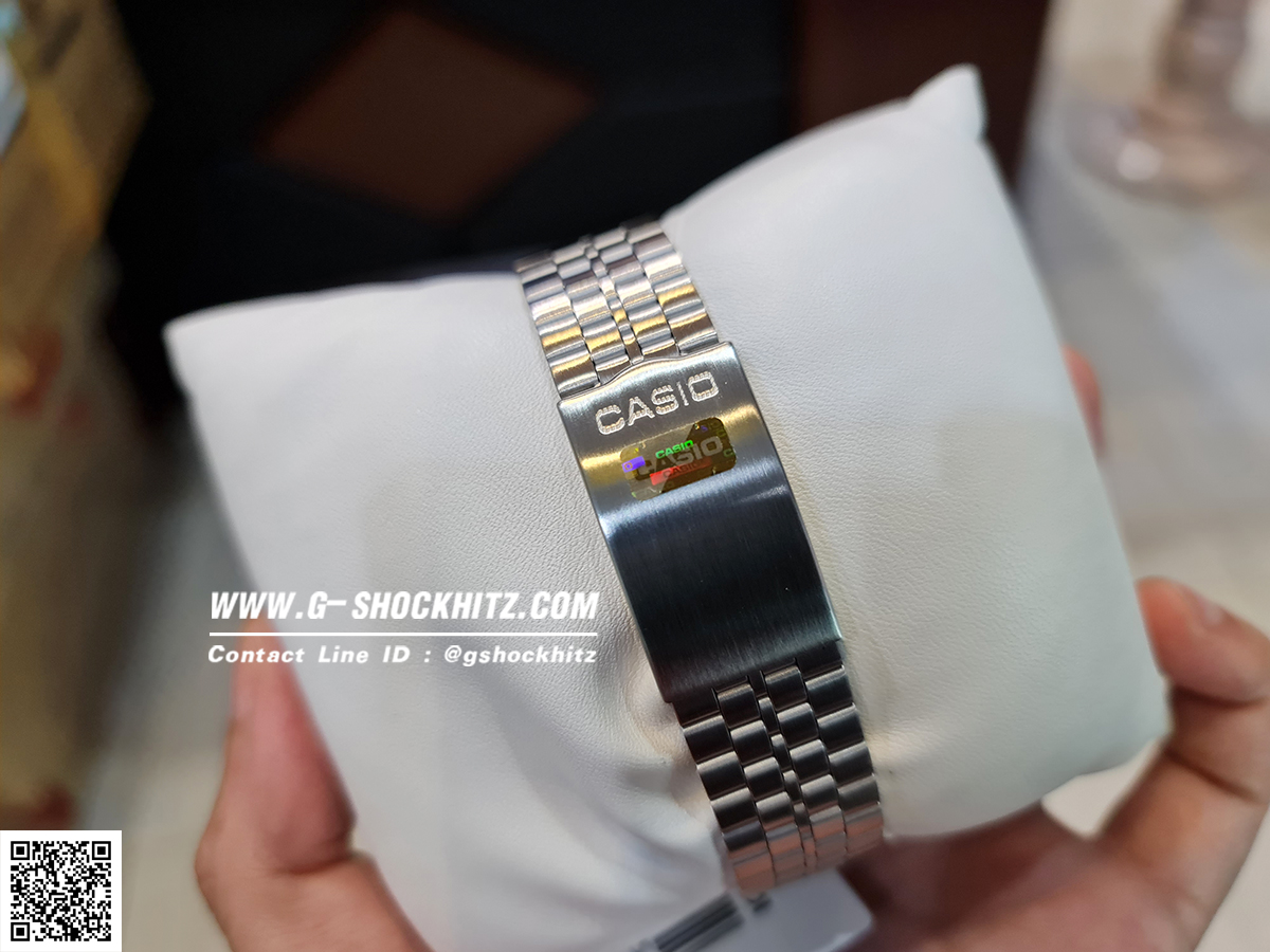 CASIO นาฬิกาคาสิโอ นาฬิกาข้อมือ นาฬิกากันน้ำ นาฬิกาของแท้ ประกันศูนย์ CMG 1 ปี รุ่น A-159W-N1DF นาฬิกาสีเงิน