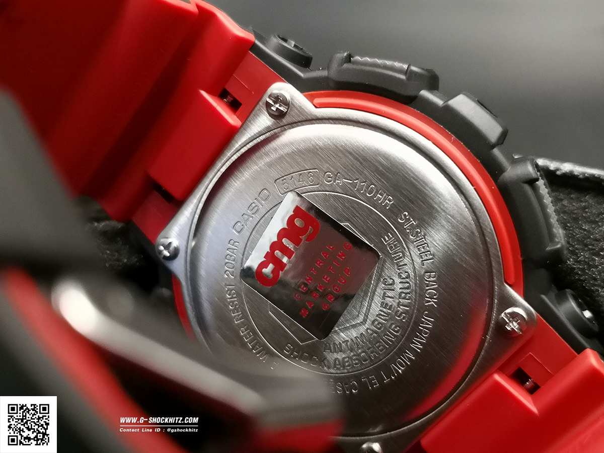 CASIO MID YEAR SALE G-SHOCK นาฬิกาข้อมือ นาฬิกากันน้ำ นาฬิกาของแท้ ประกันศูนย์ CMG 1 ปี รุ่น GA-110HR-1A นาฬิกาสีดำ