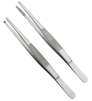 Forceps ปากคีบสแตนเลสปลายตรง แบบมีเขี้ยว