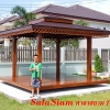 ผลงานการส่งมอบศาลาไม้ทรงบาหลี พื้นเสมอชายคา ของ คุณชไมพร เกตุชีพ ต.บึงคำพร้อย ปทุมธานี