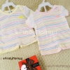 เซ็ตเสื้อคอปาด+กางเกง ผ้านิ่มมาก มี2ไซส์ 3-6เดือน, 6-12เดือน Unisex
