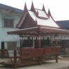 รหัสสินค้า : SL-019 : ศาลาทรงไทยประยุก (พนักพิงถัก) ขนาด 2.0 X 4.0 X 3.7 เมตร