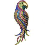 เข็มกลัดติดเสื้อ นกแก้ว ฝังเพชร สวยหรู เข็มกลัด ตกแต่งเสื้อผ้า ลายสัตว์ ชนิดต่าง ๆ แบบเก๋ ๆ 814148