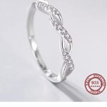 แหวนเพชร แหวนหมั้น แหวนแต่งงาน ผู้หญิง ลาย ถักเปียเล็กๆ ตกแต่งด้วยเพชร CZ AAA เหมาะกับใส่ออกงาน 730789