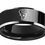 แหวนผู้ชาย แหวนสแตนเลส แท้ สีดำ ตัดขอบ แหวนเลเซอร์ ลายวัวกระทิง ขาขึ้น แหวนสีดำ สไตล์คาวบอย 645918