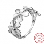แหวนผู้หญิง แหวนเงิน 925 แหวนเกลี้ยง ลายดอกไม้ แหวนใส่เที่ยว ใส่ออกงาน แฟชั่น แหวนผู้หญิง สวย ๆ 353684