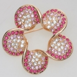 เข็มกลัดติดเสื้อ ติดปกเสื้อ เข็มกลัดติดหน้าอกเสื้อ ออกงาน ราตรี เข็มกลัด ฝังเพชร CZ AAA ดีไซน์ เกลียวดอกไม้ สุดหรู 390644