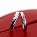 แหวนคู่ แหวนคนรัก แหวนหมั้น แหวนแต่งงาน ดีไซน์ เป็นคู่ แหวนเงิน ลายเกลียว ฝังเพชร สวยหรู ใส่เป็นคู่ 260227