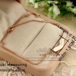 สร้อยข้อมือ ประดับหัวใจ ทอง 18 K ของขวัญให้แฟน สุดหรู สลักลาย Sweet no 4007506