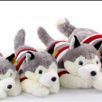 ตุ๊กตาสุนัขไซบีเรียน ใส่เสื้อสเวตเตอร์ ขนนิ่มมาก ตัวใหญ่ Size XL ขนาด 1 เมตร