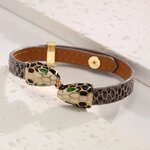 สร้อยข้อมือ กำไลข้อมือ สายหนัง ลายเกร็ดงู หลากสี สีแดง เขียว น้ำตาล ขาว หัวงู 2 หัว ยอดนิยม 905381