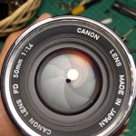 CANON LENS FD 50MM. F1.4 SILVER NOSE FD MOUNT