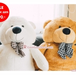 ตุ๊กตาหมีตัวใหญ่ สีขาว (ตากลม) ขนาด 1.4 เมตร ขนนิ่มมาก (ตัวใหญ่)