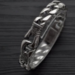 สร้อยข้อมือผู้ชาย สร้อยข้อมือ สแตนเลส แท้ ออกแบบ กรงเล็บ ไขว้กัน ลาย สาย ต้นฉบับ สร้อยข้อมือเลส ของขวัญให้แฟน สุดหรู 823757