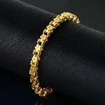 สร้อยข้อมือทอง ลายดอกไม้ สร้อยข้อมือผู้หญิง สแตนเลสแท้ ดีไซน์ ลายดอกไม้ แบบสวย สีเงิน และ สีทอง 745579