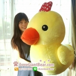 ตุ๊กตาเป็ดเหลืองฮ่องกง B-Duck มีโบว์ ไซค์ XXL ** รูปถ่ายจากสินค้าจริง **