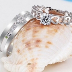 แหวนคู่ แหวนคนรัก แหวนหมั้น แหวนแต่งงาน ผู้หญิง ลายหัวใจ แหวนผู้ชาย ฝังเพชร ลายไม้กางเขน สุดหรู 713063