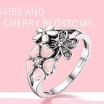 แหวนเงินแท้ 925 ดอกเดซี่ 3 สี แหวนเงิน ฝังเพชร CZ AAA ของขวัญให้แฟน แทนใจ วันเกิด วันครบรอบ 177463