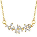 สร้อยคอทองคำ ฝังเพชร CZ AAA สร้อยคอพร้อมจี้เพชร ระย้า แบบแผงคอ สร้อยคอพร้อมจี้เพชร ใส่ออกงาน 547677