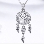 สร้อยคอผู้หญิง สร้อยคอ พร้อมจี้ เงินแท้ 925 จี้ Dreamcatcher ของขวัญให้แฟน วันครบรอบ วันเกิด วันสำคัญ สวยหรู 920556