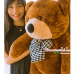 ตุ๊กตาหมีตัวใหญ่ สีน้ำตาลเข้ม (ตากลม) ขนาด 1.4 เมตร ขนนิ่มมาก (ตัวใหญ่)