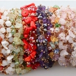 สร้อยข้อมือ Hand made หินสี Amethyst อัญมณีหลากสี หินหลายแบบ ร้อยเรียง เป็นสร้อยข้อมือ แสนสวย ของขวัญให้แฟน สุดหรู 33397