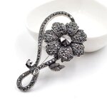 เข็มกลัดติดเสื้อ เข็มกลัด ดอกไม้ สีดำ แบบสวย เข็มกลัด ดอกไม้ดำ ติดสูทสีดำ 340559