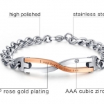 สร้อยข้อมือ ผู้หญิง ผู้ชาย สร้อยข้อมือ สแตนเลส แท้ สายโซ่ สร้อยข้อมือคู่รัก อินฟินิตี้ ฝังเพชร สุดหรู 681856