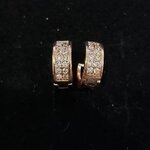 ต่างหู ตุ้มหู ทองฝังเพชรสวิส ลาย มาตรฐาน ต่างหู แบบห่วง เพชร 2 แถว แบบสวย ใส่ได้ทุกงาน 738657