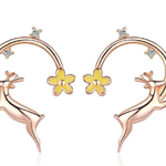 ต่างหูเงินแท้ 925 ดีไซน์ เป็น ตัวกวาง ฝังเพชร สุดหรู ต่างหูสวย ๆ ใส่ออกงาน ฝังเพชร 263412