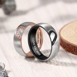 แหวนคู่รัก แหวนหมั้น แหวนแต่งงาน ที่ถูกออกแบบมาเป็นคู่ แหวนคู่ สลักชื่อฟรี ดีไซน์ หัวใจ ประกบกัน 967706