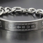 สร้อยข้อมือผู้ชาย สีเงิน สร้อยข้อมือ 316L Stainless steel ลายโซ่เงิน แกะลาย Jesus ไม้กางเขนเงิน สร้อยข้อมือโซ่เงิน ใส่ออกงาน 114430_1