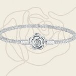 สร้อยข้อมือ กำไลข้อมือ ผู้หญิง เงินแท้ 925 ลายดอกกุหลาบ หวาน ๆ สร้อยข้อมือ ใส่เที่ยว ใส่ออกงานสวย ๆ 854158