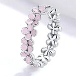 แหวนเงินแท้ 925 ลายดอกไม้ สีชมพู สีฟ้า แหวนเงินแท้ ลายดอกไม้ ใส่เที่ยว น่ารัก ๆ 166453