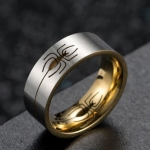 แหวนผู้ชาย แหวนเงิน แหวนสแตนเลสแท้ แกะลาย แมงมุม สวยเท่ แหวนวัยรุ่น เท่ ๆ แบบร็อค ๆ 722630