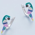 ต่างหู ตุ้มหูเงินแท้ 925 รูป นกแก้ว ฝังเพชร ต่างหู ใส่เที่ยว ใส่ออกงาน แบบสวย ๆ นกแก้ว สีสันสดใส 645126