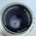 CARL ZEISS JENA Q1 TESSAR 50MM.F2.8 RED T MODIFIED M42 MOUNT