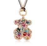 สร้อยคอ ผู้หญิง สร้อยคอ คริสตัลแท้ จาก Swarovski ห้อย จี้รูปหมีสีทอง ใส่ คริสตัลด้านใน ของขวัญให้แฟน สุดหรู ดูดี มีระดับ 597488