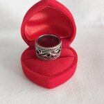 แหวนเบอร์ 12 แหวนสแตนเลสแท้ แหวนเงิน ผู้ชาย แกะลาย ตะขอ แหวนเท่ ๆ ใส่สวย ใส่เที่ยว วงใหญ่ 78904