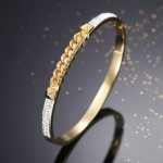 กำไลข้อมือ สร้อยข้อมือ ผู้หญิง กำไลเงิน กำไลทอง ฝังเพชร ลายโซ่ทอง สวยหรู กำไล ใส่ออกงานหรู เข้ากับชุดเดรส 332174