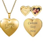 สร้อยคอ คู่รัก รูปหัวใจ สีเงิน สีทอง สลักชื่อได้ ติดภาพได้ สร้อยคอให้แฟน วันครบรอบเก๋ ๆ 709517