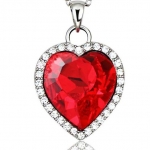 สร้อยคอ ผู้หญิง สร้อยคอ คริสตัลแท้ จาก Swarovski จี้รูปหัวใจ สีแดง ม่วง ชมพู หัวใจดวงใหญ่ ล้อมเพชร สุดหรู ของขวัญให้แฟน สุดหรู 545951